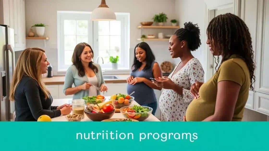 Key components of nutrition programs for expectant mothers