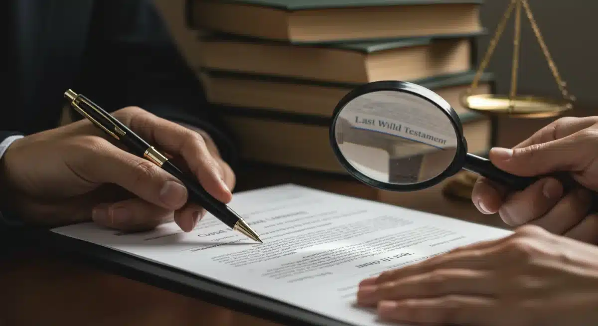 Hands reviewing legal documents for 2025 estate planning