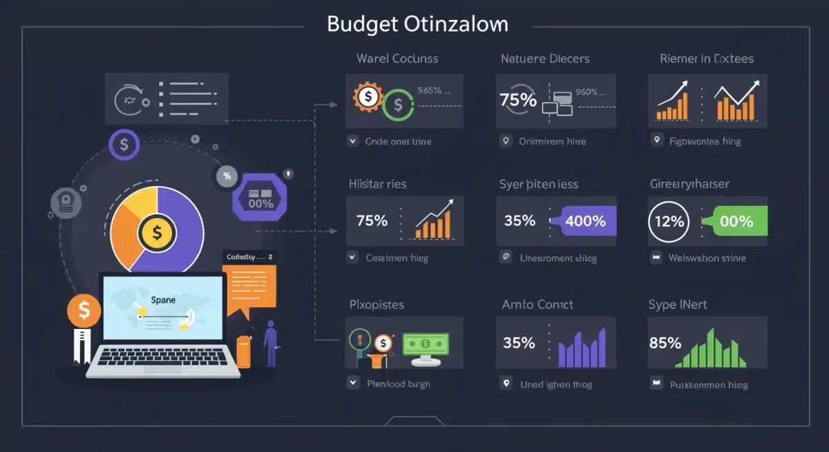 Budget breakdown chart illustrating expense categories and potential cuts