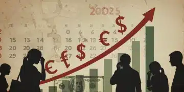 Graph showing rising US inflation for 2025, impacting consumers