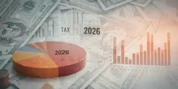 Financial charts and a 2026 calendar symbolizing upcoming tax law changes and investment impact.