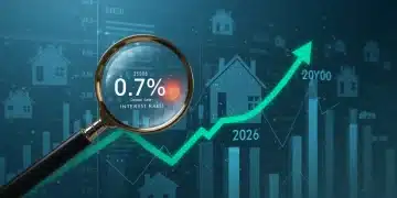Graph showing 2026 federal interest rate hike affecting mortgages and loans