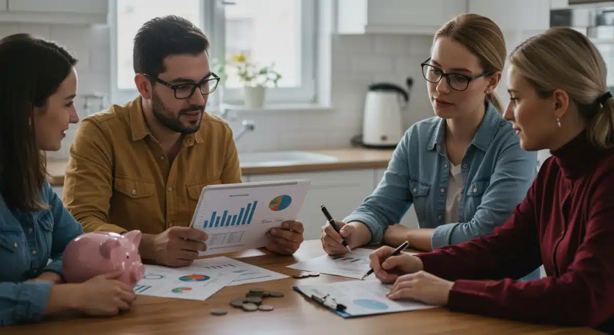 Family discussing financial planning for future interest rate changes