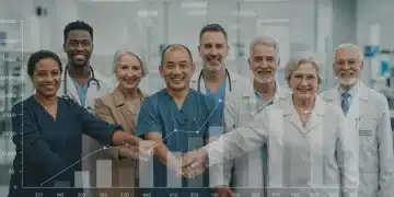 Diverse community benefiting from reduced prescription drug costs, illustrating positive impact of new healthcare policies.