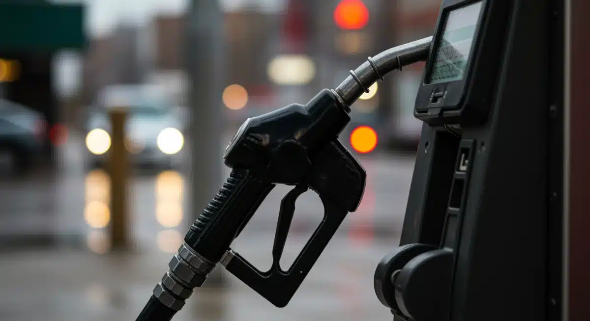 Gas pump showing rising fuel prices, reflecting the impact of energy costs on the Consumer Price Index in January 2026.