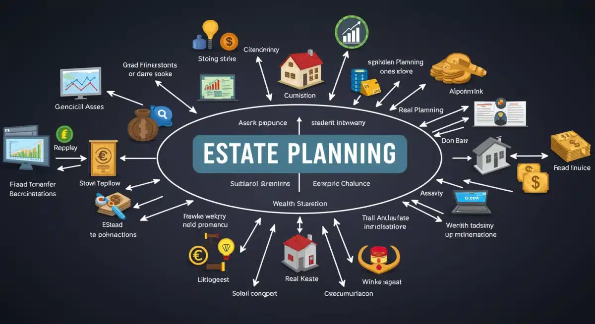 Diverse financial portfolio assets for estate planning and wealth transfer