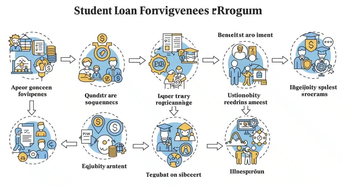 Infographic detailing various student loan forgiveness programs and eligibility
