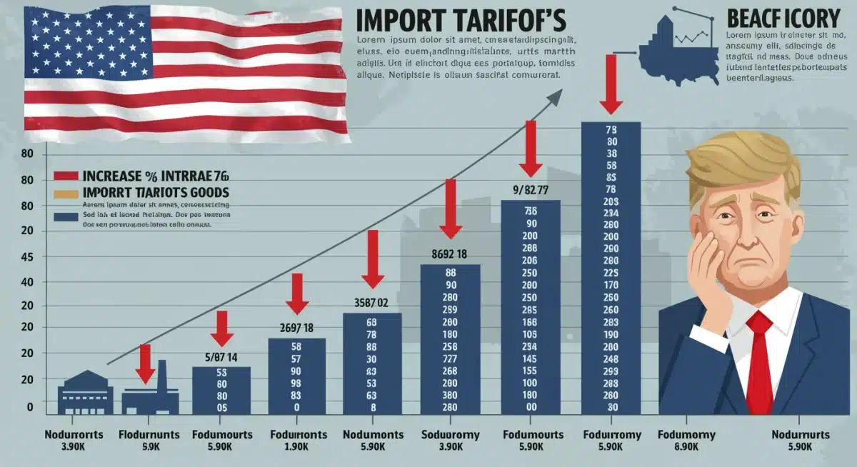 Infographic illustrating a 7% tariff increase impact on US import goods
