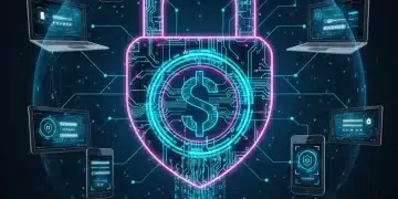 Futuristic digital padlock representing strong password manager security.