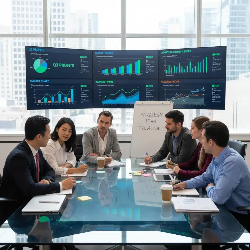 Small business owners collaborating on adaptive strategies