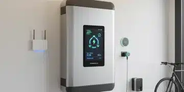 Smart home energy storage system in a modern utility room