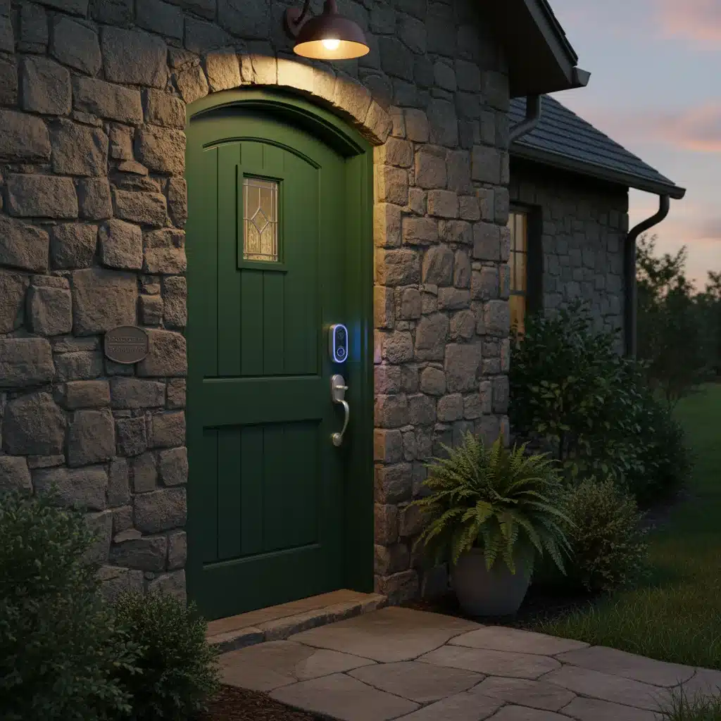 Smart lock and video doorbell enhancing home security