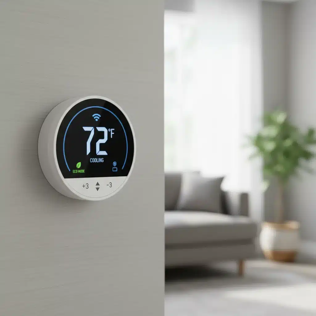 Smart thermostat displaying energy-efficient settings, a key smart home investment.