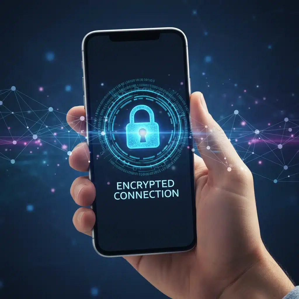 Hand holding smartphone with padlock icon for enhanced security