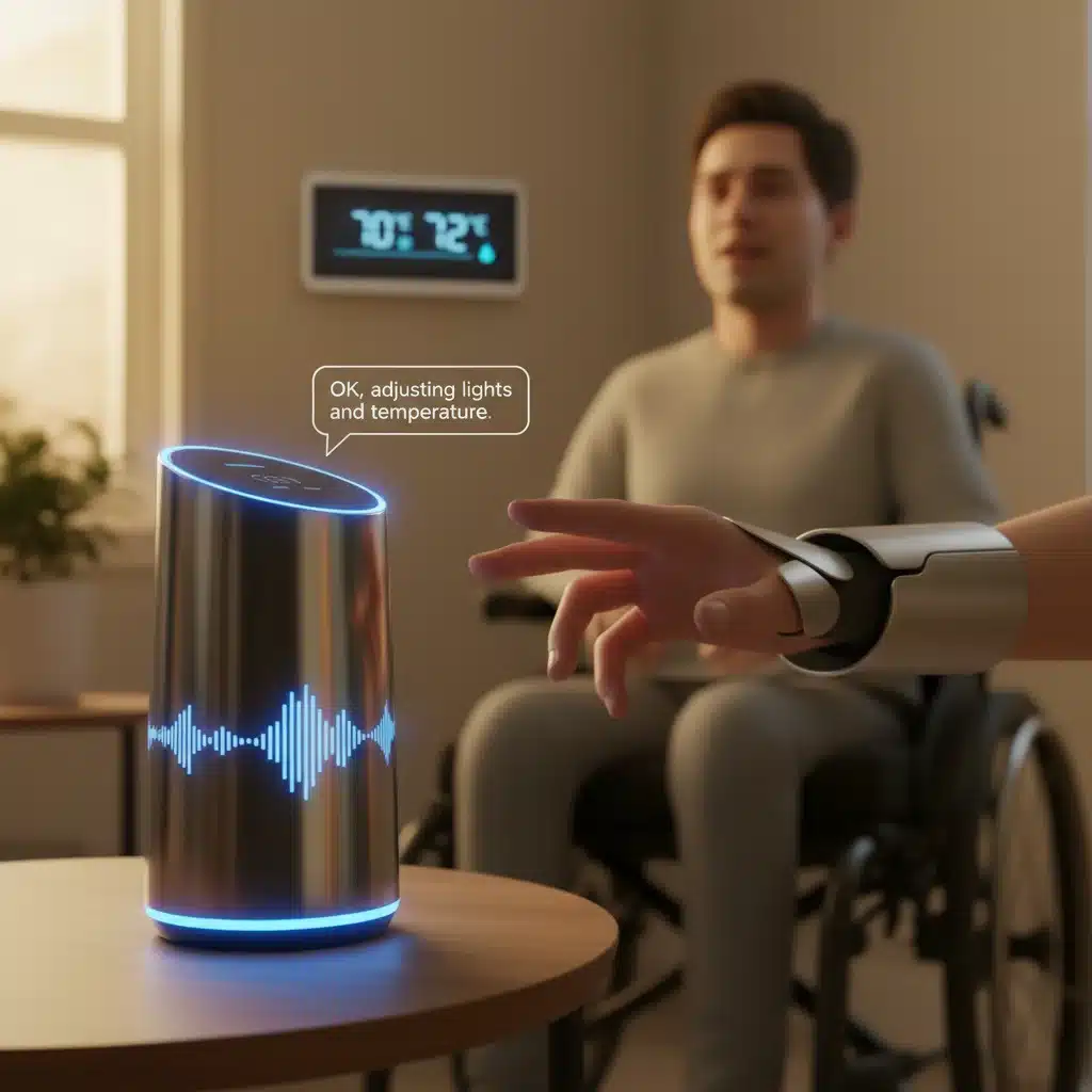 Voice-activated smart assistant controlling home environment