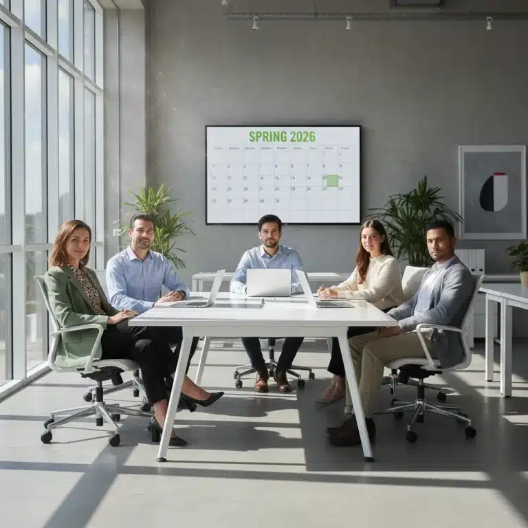 Professionals reclaiming focus in a modern US workplace through digital detox by Spring 2026
