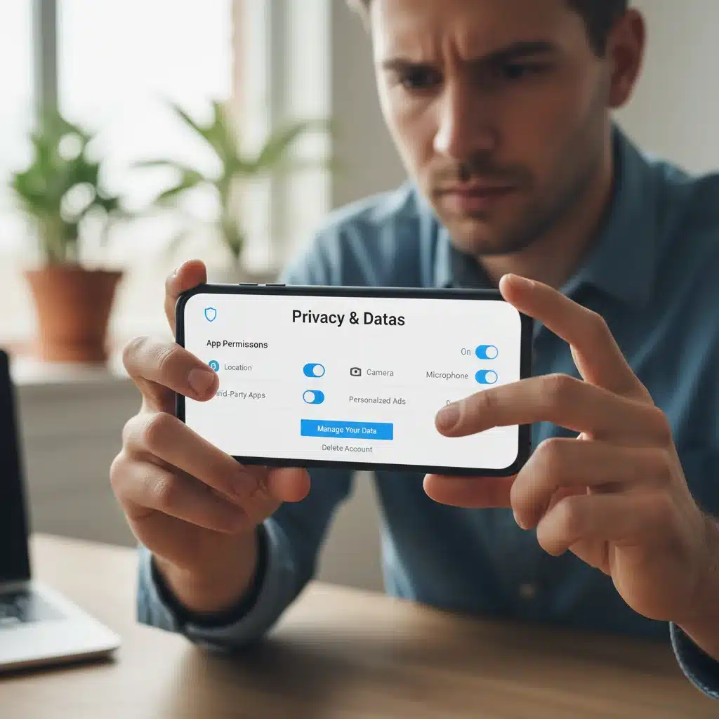 User adjusting privacy settings on a smartphone screen
